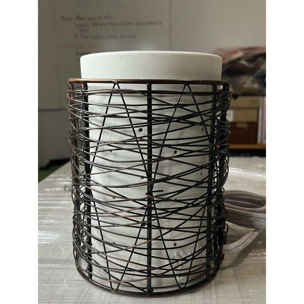 Scentsy Rustic Wire Cage Electric Wax Warmer - White Ceramic - 25W - Picture 3 of 8